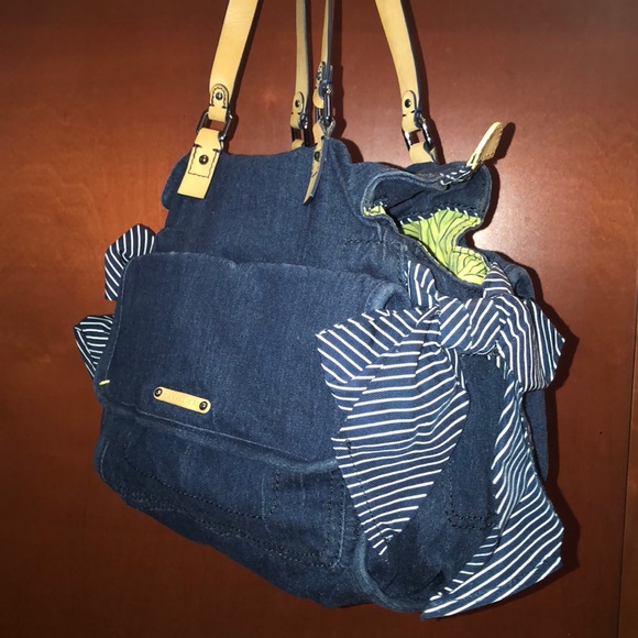 Juicy Couture Jeans Handbag with Striped Bows - Picture 2 of 3